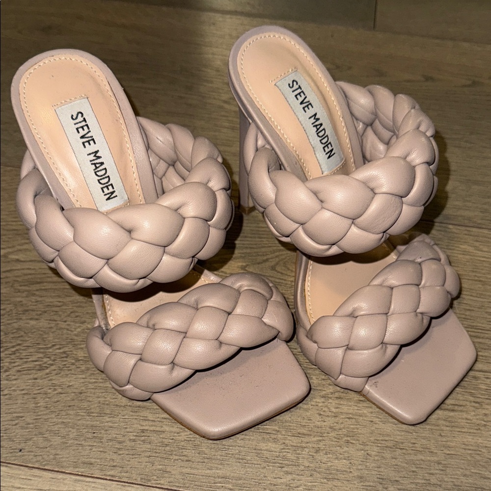 Steve Madden KENLEY Women's Braided Strap Heels - Light Pink